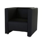 Sessel schwarz, Kunstlederbezug schwarz