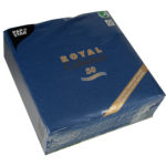 Servietten 40 cm x 40 cm dunkelblau „ROYAL Collection“ 1/4-Falz, 50 Stück