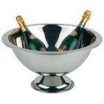 Champagnerkühler/Champagnerbowl 15l Rand mattiert Edelstahl