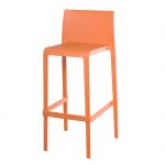 Design-Barhocker „VOLT“ Höhe: 100 cm, Breite: 47 cm, Sitzhöhe: 76cm Farbe: orange